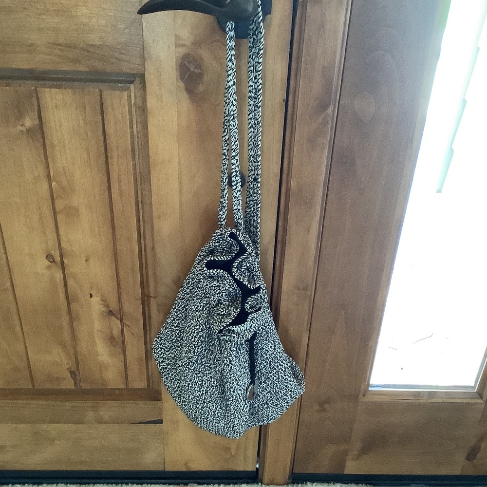 The Sak Black and Off White Backpack